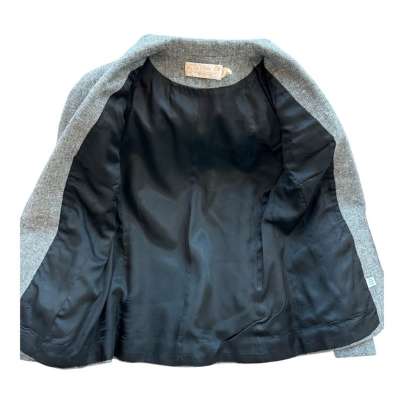 Vintage Pendleton Wool Blazer Jacket Tweed Gray Sz 10 - Picture 3 of 8